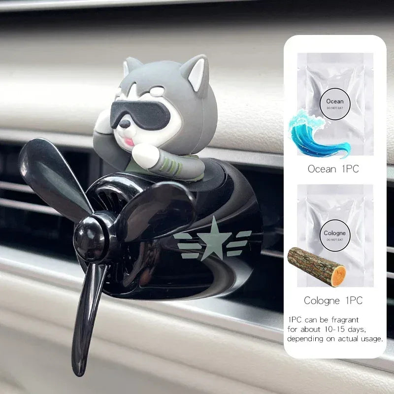 Husky & Shiba Inu Pilot Car Air Freshener