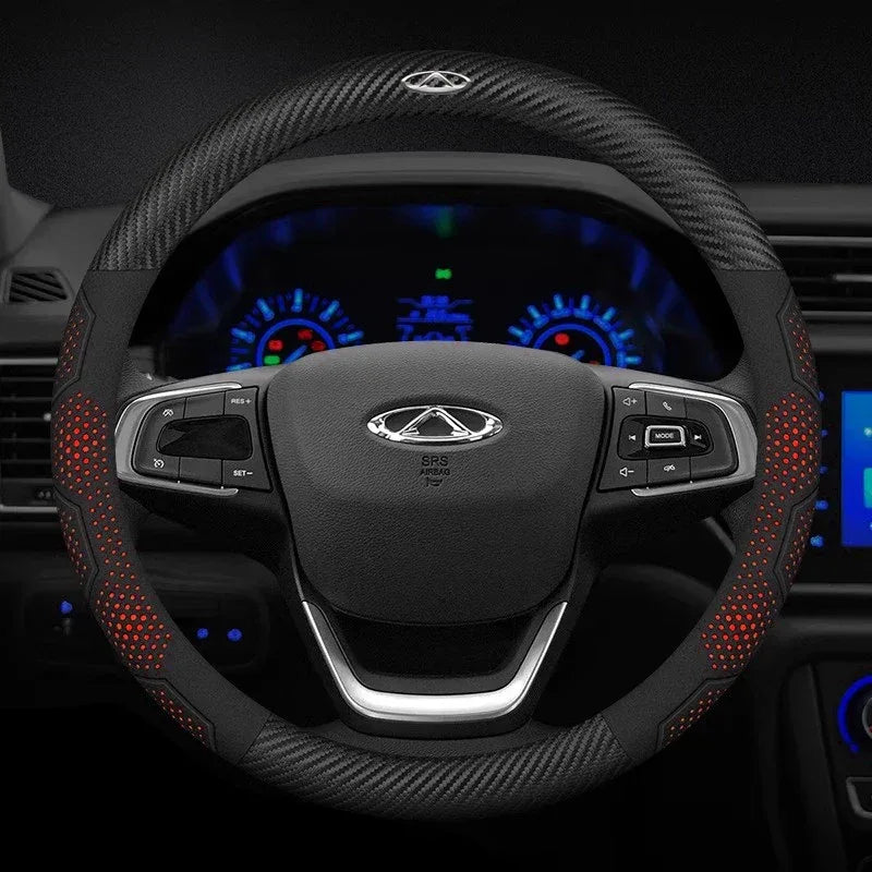Chery Tiggo Carbon Fiber Suede Steering Wheel Cover