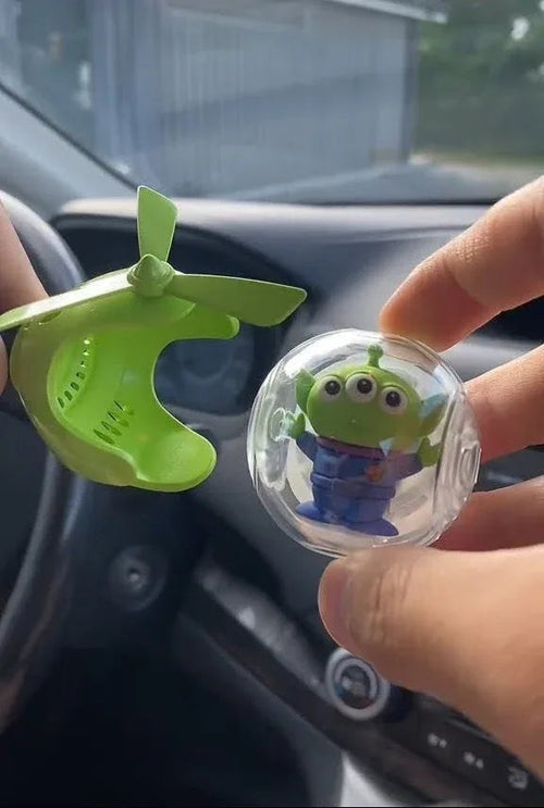 Alien Flying Ball Car Air Freshener with LED Light