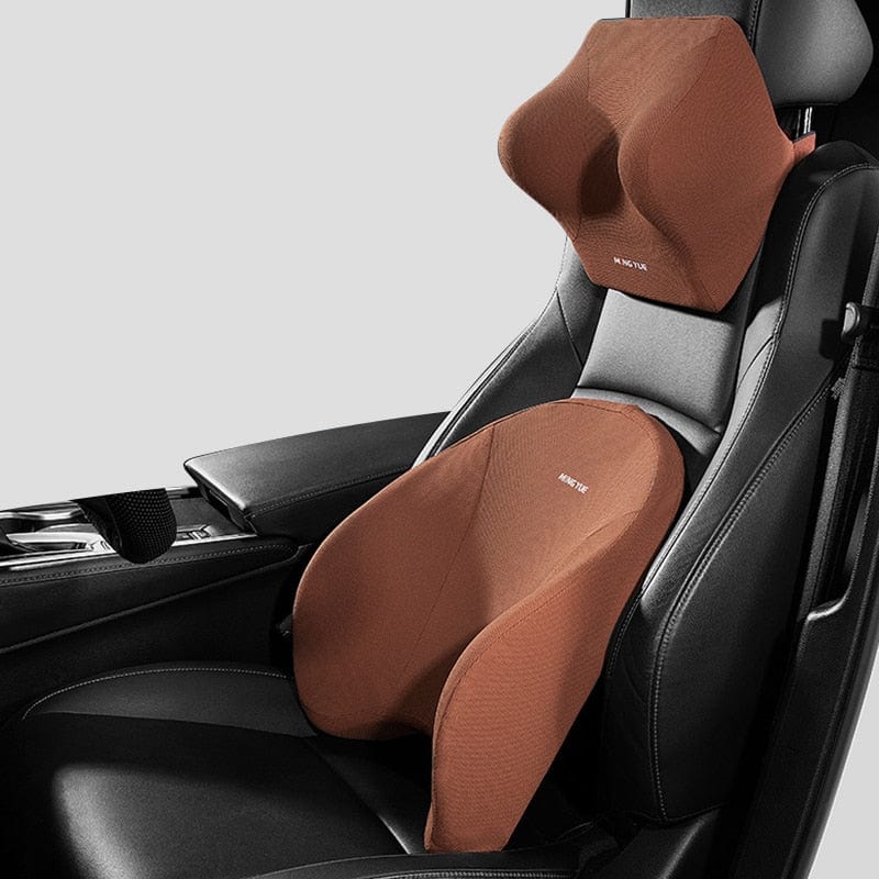 Memory Foam Car Lumbar Headrest Neck and Back Support Pillow