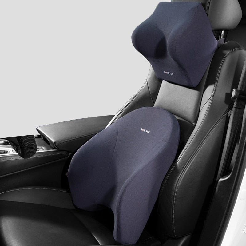 Memory Foam Car Lumbar Headrest Neck and Back Support Pillow