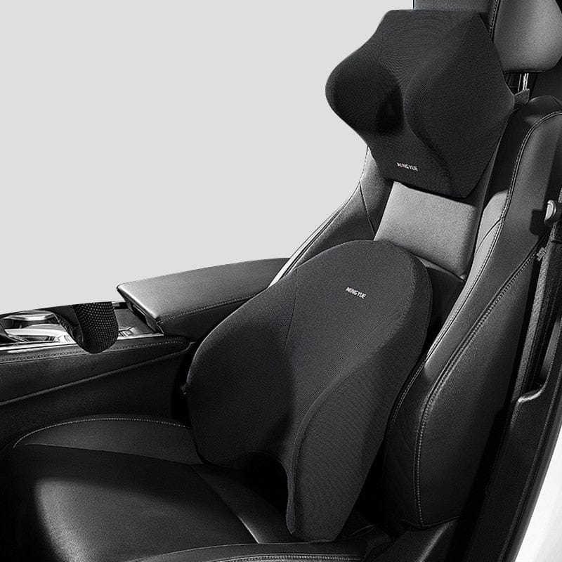 Memory Foam Car Lumbar Headrest Neck and Back Support Pillow