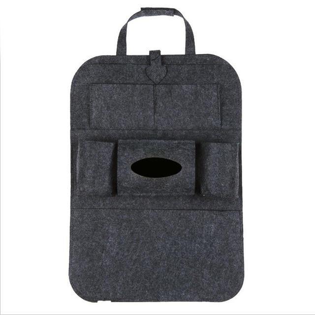 Universal Car Back Seat Storage Organizer with Elastic Felt Storage Bag 6 Pockets Organizer