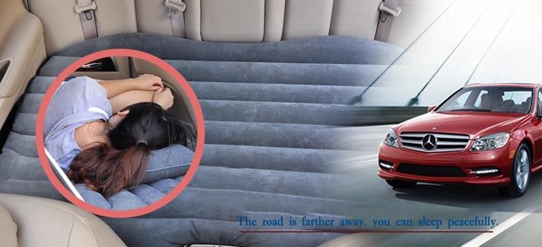 Portable Inflatable Car Back Seat Sleeping Mattress & Camping Air Bed